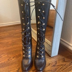 Michael Kors tall lace up boots
